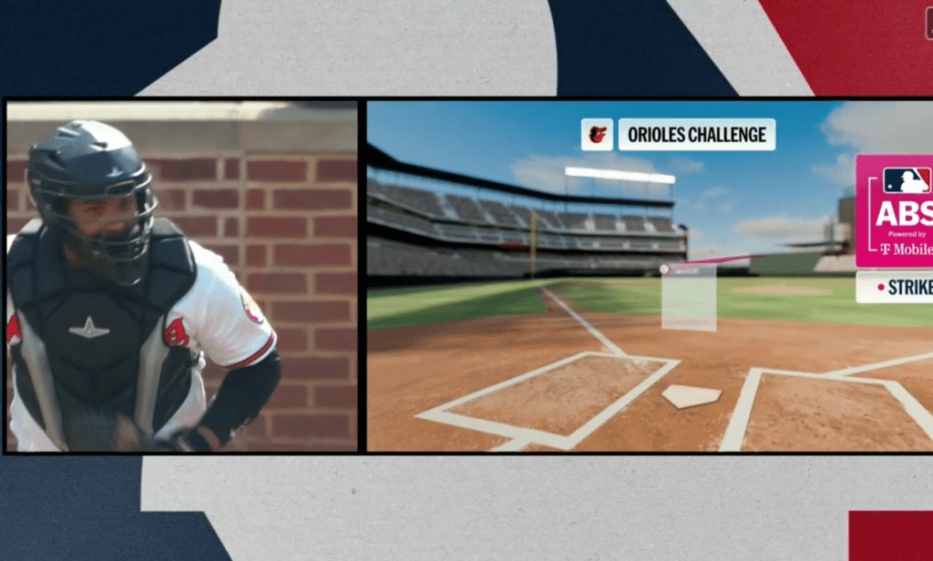 Juego entre Orioles y Texas. Imagen caputra.
